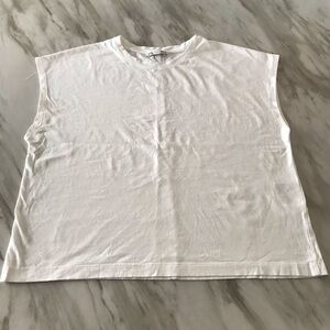 Zara White Sleeveless Tank Top